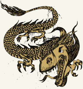 Dragon Vector T-shirt Design Illustration