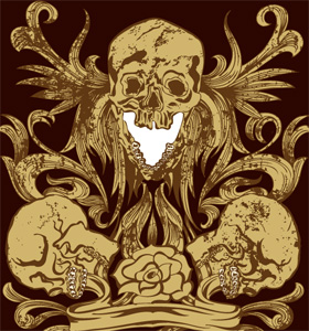 Vintage Skull Vector T-shirt Design