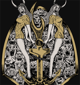 Demon Women with Anchor Vector Tee Design