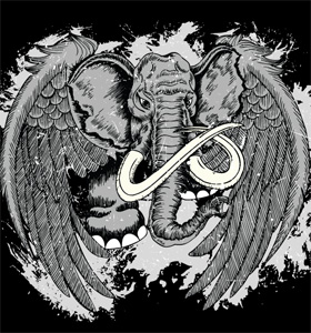 Winged Elephant Vector T-shirt Design