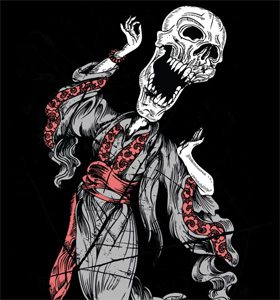 Dancing Devil Skull Man Vector T-shirt Design