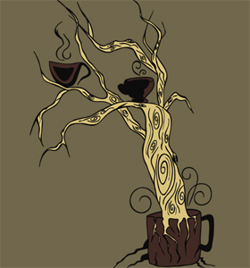 Coffee Tree Vector T-shirt Design